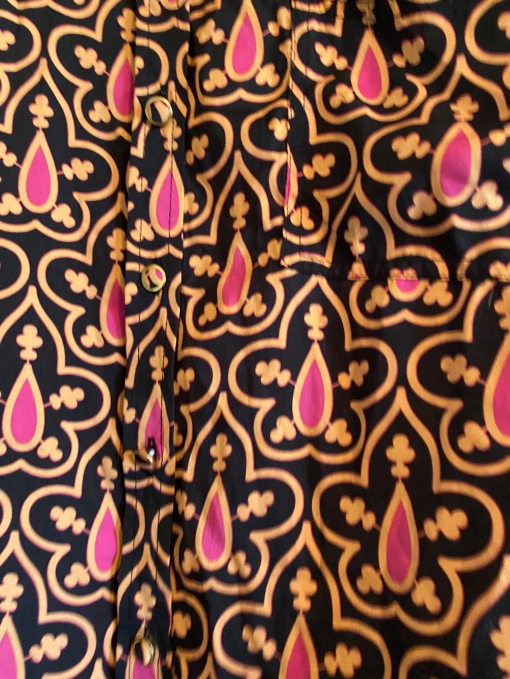 Rose+olive button down blouse - Picture 3 of 4